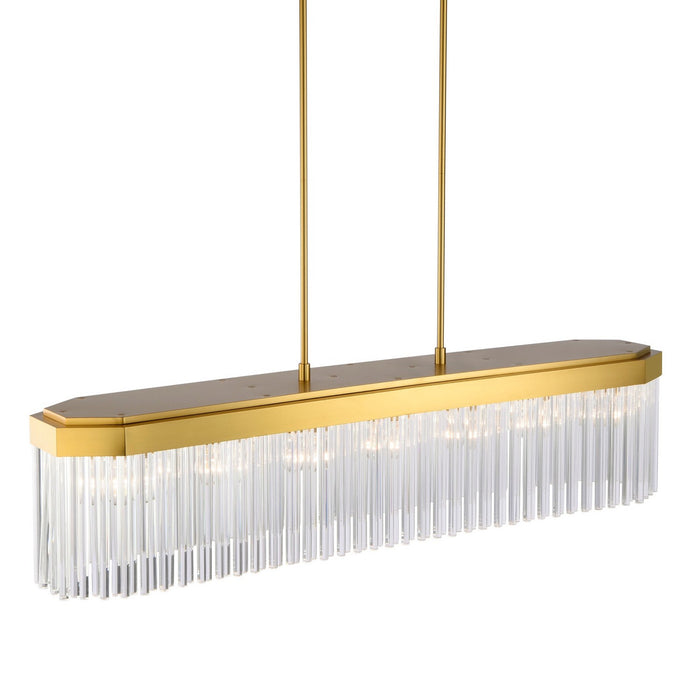 Artcraft - AC12064BR - Seven Light Island Pendant - Emma - Brushed Brass