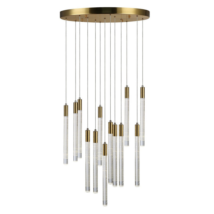 Artcraft - AC12143BR - LED Chandelier - Celine - Brass