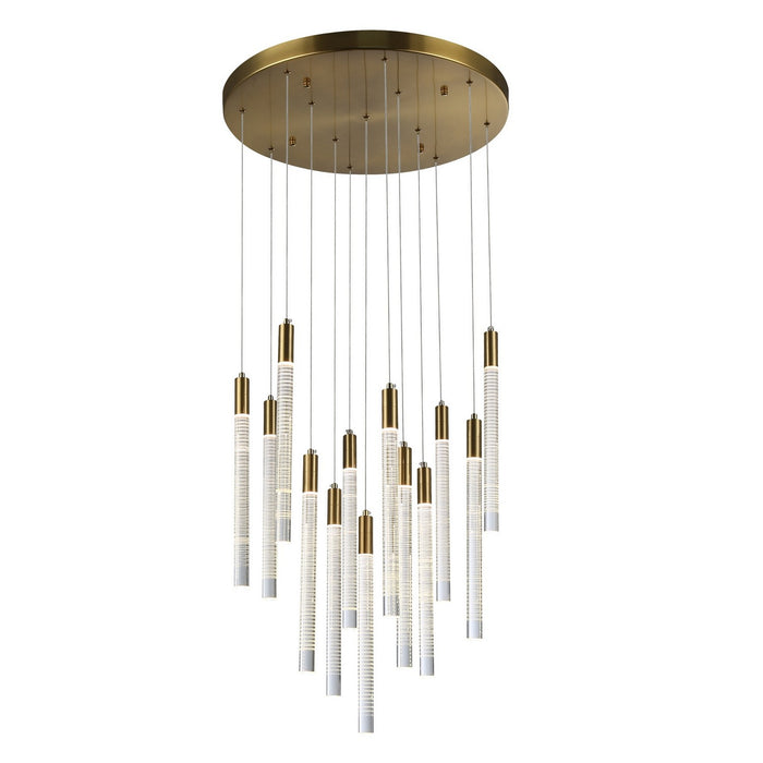 Artcraft - AC12143BR - LED Chandelier - Celine - Brass