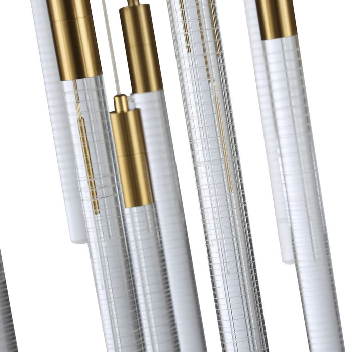 Artcraft - AC12143BR - LED Chandelier - Celine - Brass