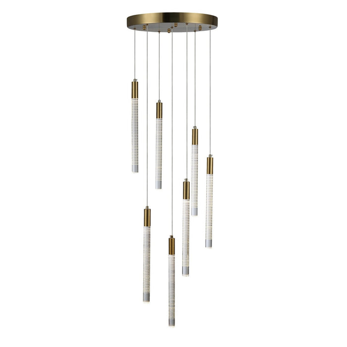 Artcraft - AC12147BR - LED Chandelier - Celine - Brass