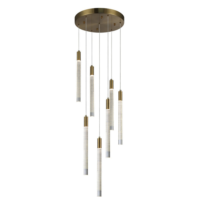 Artcraft - AC12147BR - LED Chandelier - Celine - Brass