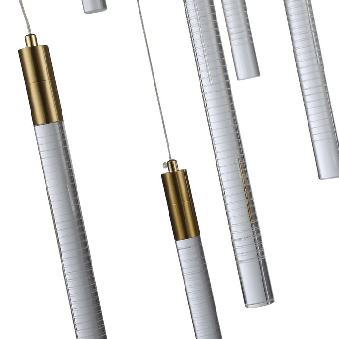 Artcraft - AC12147BR - LED Chandelier - Celine - Brass