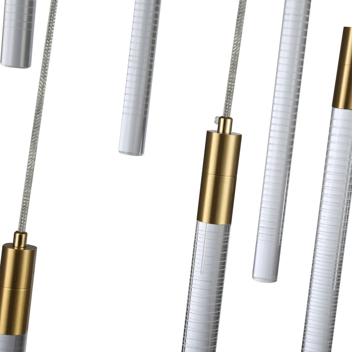 Artcraft - AC12147BR - LED Chandelier - Celine - Brass