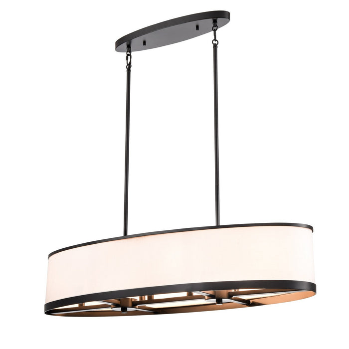 Artcraft - AC12164BK - Eight Light Island Pendant - High Street - Black