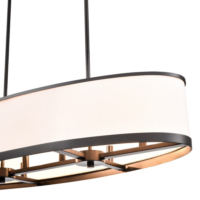 Artcraft - AC12164BK - Eight Light Island Pendant - High Street - Black