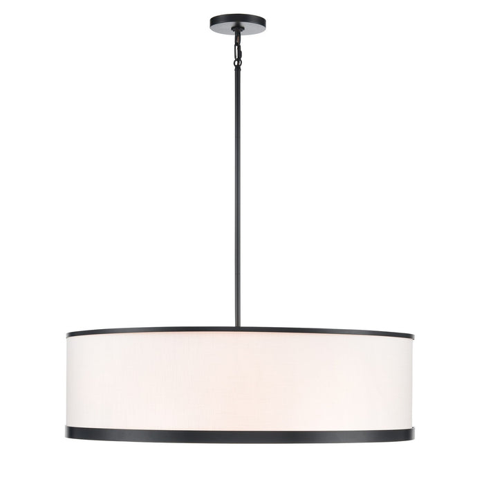 Artcraft - AC12165BK - Eight Light Island Pendant - High Street - Black