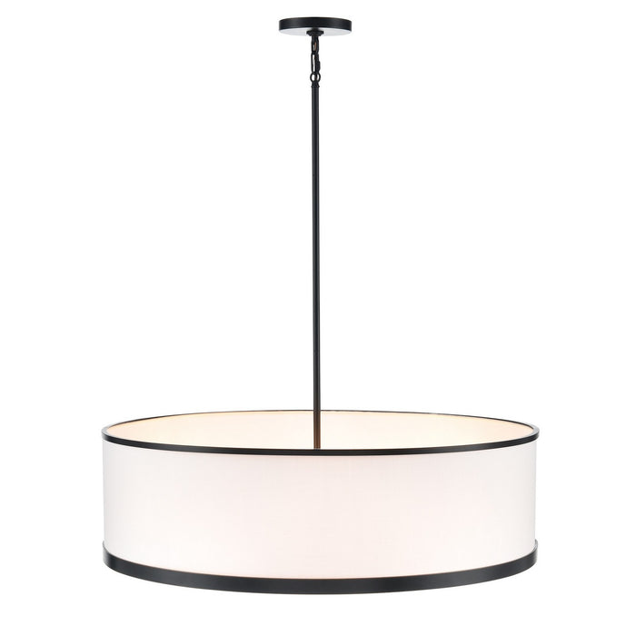 Artcraft - AC12165BK - Eight Light Island Pendant - High Street - Black