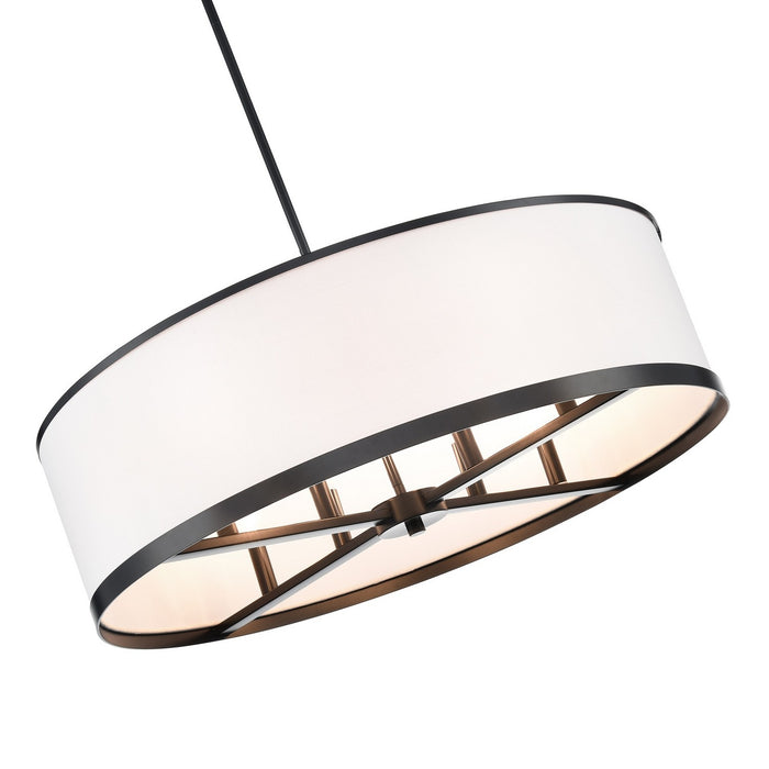 Artcraft - AC12165BK - Eight Light Island Pendant - High Street - Black