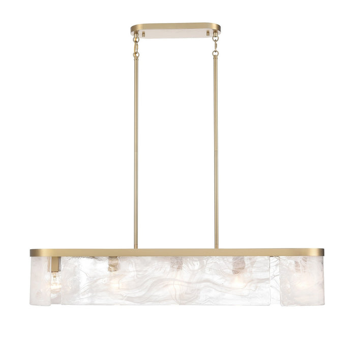 Artcraft - AC12175BR - Six Light Island Pendant - Skye - Brass