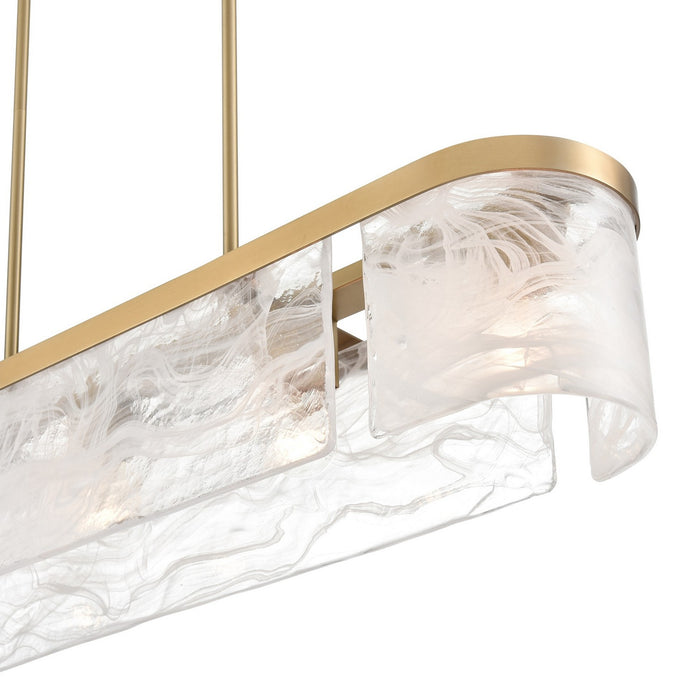 Artcraft - AC12175BR - Six Light Island Pendant - Skye - Brass