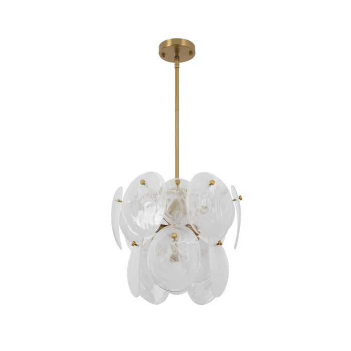 Artcraft - AC12210BR - Four Light Pendant - Lily - Brushed Brass