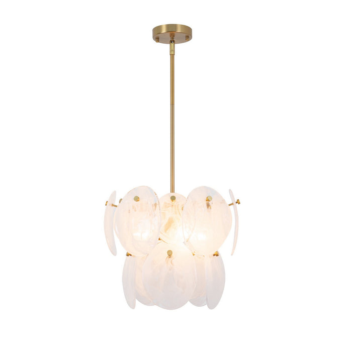 Artcraft - AC12210BR - Four Light Pendant - Lily - Brushed Brass