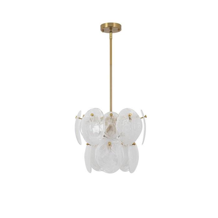 Artcraft - AC12210BR - Four Light Pendant - Lily - Brushed Brass
