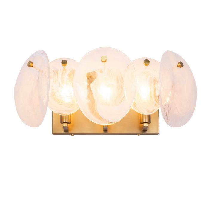 Artcraft - AC12213BR - Three Light Bathroom Vanity - Lily - Brushed Brass