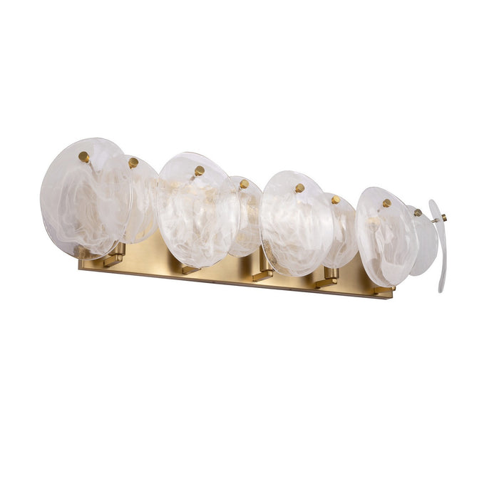 Artcraft - AC12215BR - Five Light Bathroom Vanity - Lily - Brushed Brass