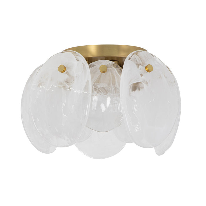 Artcraft - AC12216BR - Three Light Semi Flush Mount - Lily - Brushed Brass