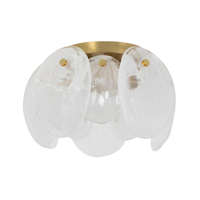 Artcraft - AC12216BR - Three Light Semi Flush Mount - Lily - Brushed Brass