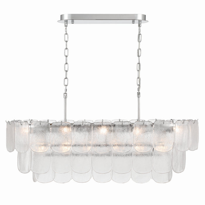 Artcraft - AC12054CR - 12 Light Island Pendant - Bianca - Polished Nickel, Crystalline