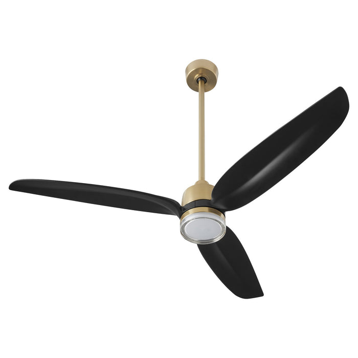 Quorum - 34583-80 - 58 Inch Patio Fan - Exodus - Aged Brass w/ MB downrod