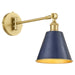 Quorum - 5320-1-3280 - One Light Wall Mount - Bailey - Blue w/ Aged Brass
