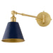 Quorum - 5320-1-3280 - One Light Wall Mount - Bailey - Blue w/ Aged Brass