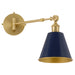 Quorum - 5320-1-3280 - One Light Wall Mount - Bailey - Blue w/ Aged Brass