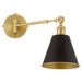 Quorum - 5320-1-5980 - One Light Wall Mount - Bailey - Matte Black w/ Aged Brass