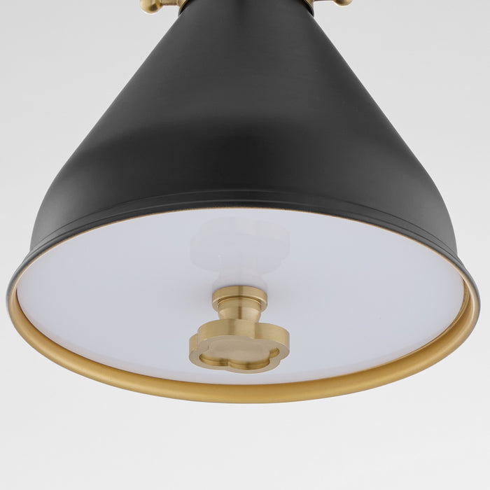 Quorum - 5863-1-5980 - One Light Wall Mount - Bonnel - Matte Black / Aged Brass
