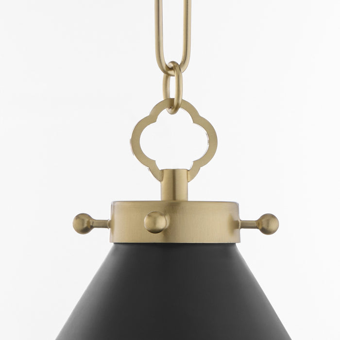 Quorum - 5863-1-5980 - One Light Wall Mount - Bonnel - Matte Black / Aged Brass