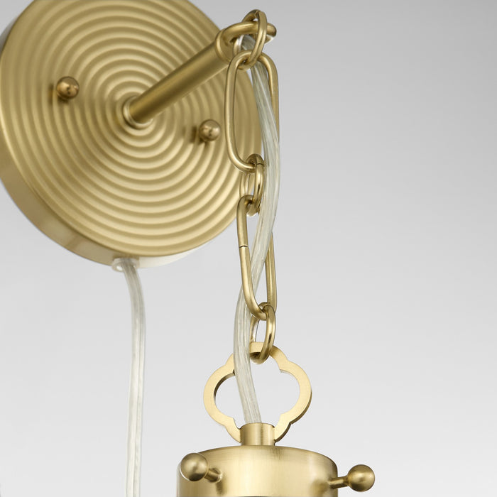 Quorum - 5863-1-5980 - One Light Wall Mount - Bonnel - Matte Black / Aged Brass