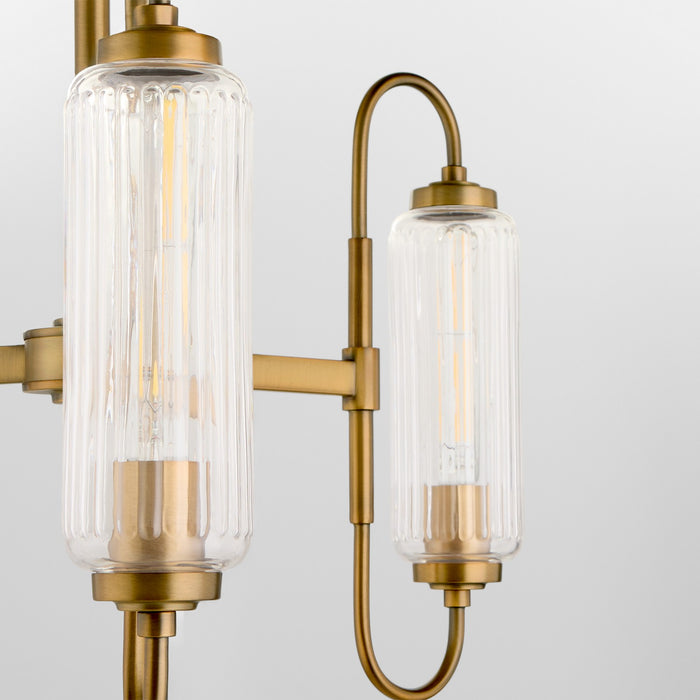 Quorum - 6015-3-47 - Three Light Chandelier - Whitmire - Brushed Brass