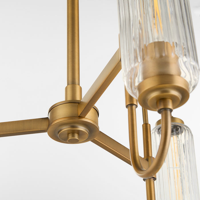 Quorum - 6015-3-47 - Three Light Chandelier - Whitmire - Brushed Brass