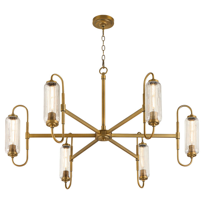 Quorum - 6015-6-47 - Six Light Chandelier - Whitmire - Brushed Brass