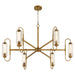 Quorum - 6015-6-47 - Six Light Chandelier - Whitmire - Brushed Brass