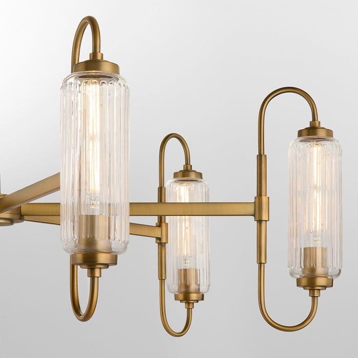 Quorum - 6015-6-47 - Six Light Chandelier - Whitmire - Brushed Brass