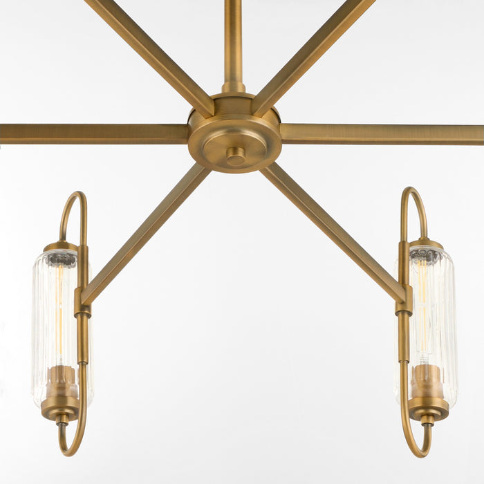 Quorum - 6015-6-47 - Six Light Chandelier - Whitmire - Brushed Brass