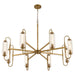 Quorum - 6015-8-47 - Eight Light Chandelier - Whitmire - Brushed Brass