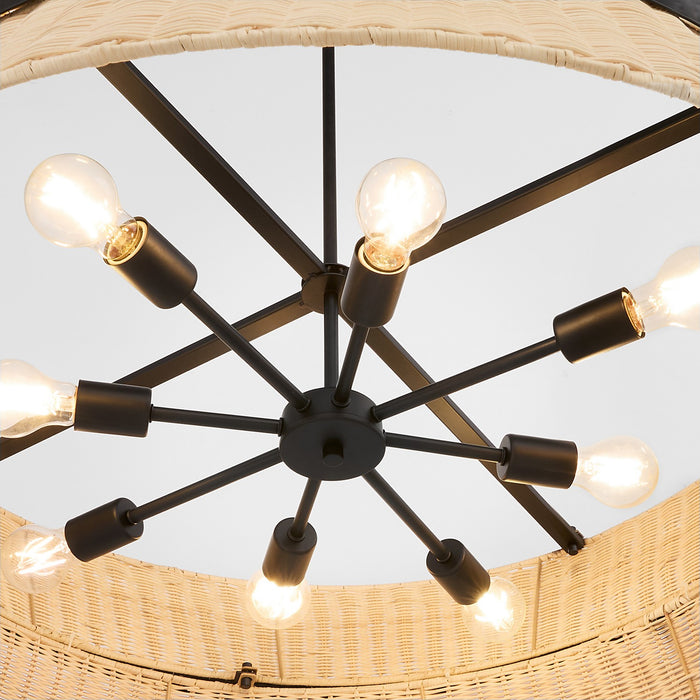 Quorum - 6123-8-59 - Eight Light Pendant - Fairview - Matte Black