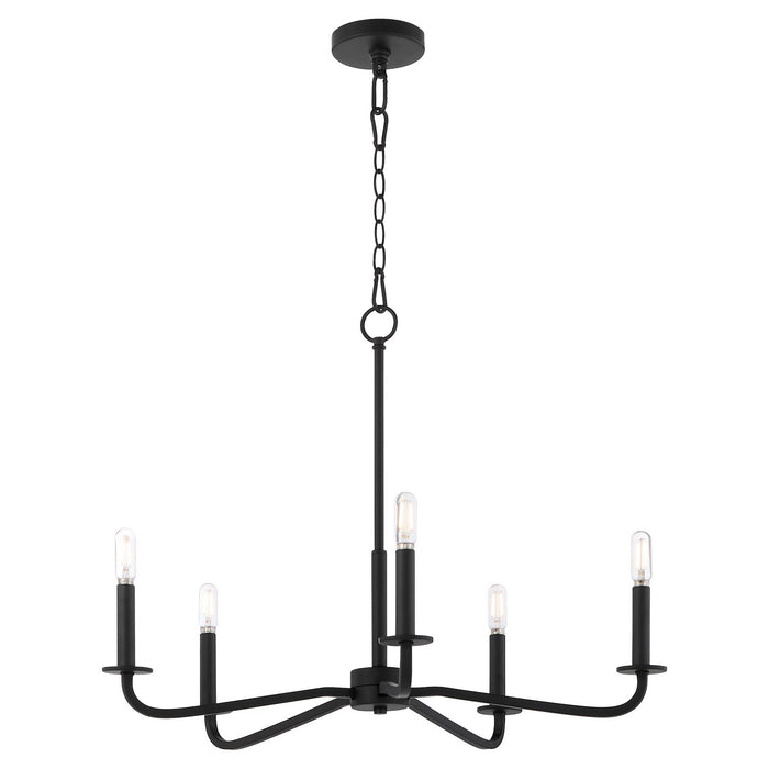 Quorum - 6307-5-59 - Five Light Chandelier - Rutherford - Matte Black