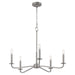 Quorum - 6307-5-65 - Five Light Chandelier - Rutherford - Satin Nickel