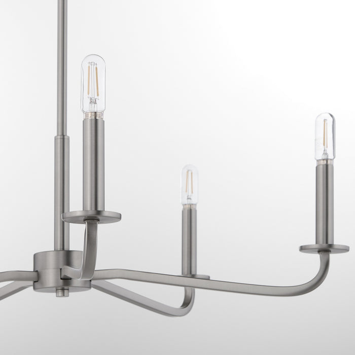 Quorum - 6307-5-65 - Five Light Chandelier - Rutherford - Satin Nickel