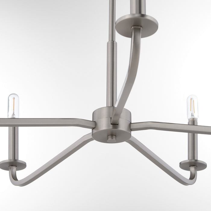 Quorum - 6307-5-65 - Five Light Chandelier - Rutherford - Satin Nickel