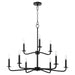 Quorum - 6307-9-59 - Nine Light Chandelier - Rutherford - Matte Black