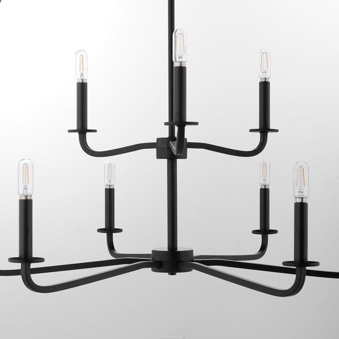 Quorum - 6307-9-59 - Nine Light Chandelier - Rutherford - Matte Black