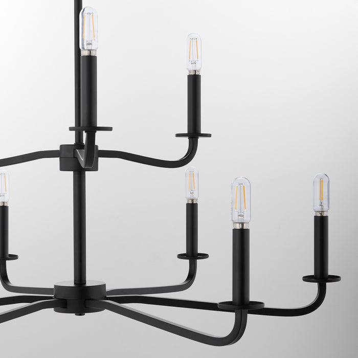 Quorum - 6307-9-59 - Nine Light Chandelier - Rutherford - Matte Black