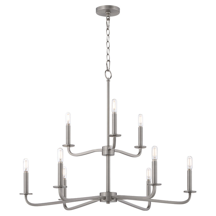 Quorum - 6307-9-65 - Nine Light Chandelier - Rutherford - Satin Nickel