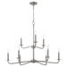 Quorum - 6307-9-65 - Nine Light Chandelier - Rutherford - Satin Nickel