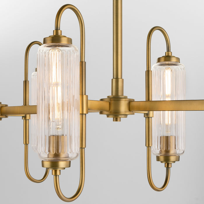 Quorum - 6615-6-47 - Six Light Pendant - Whitmire - Brushed Brass