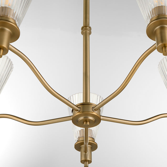 Quorum - 6803-5-47 - Five Light Chandelier - Lawton - Brushed Brass